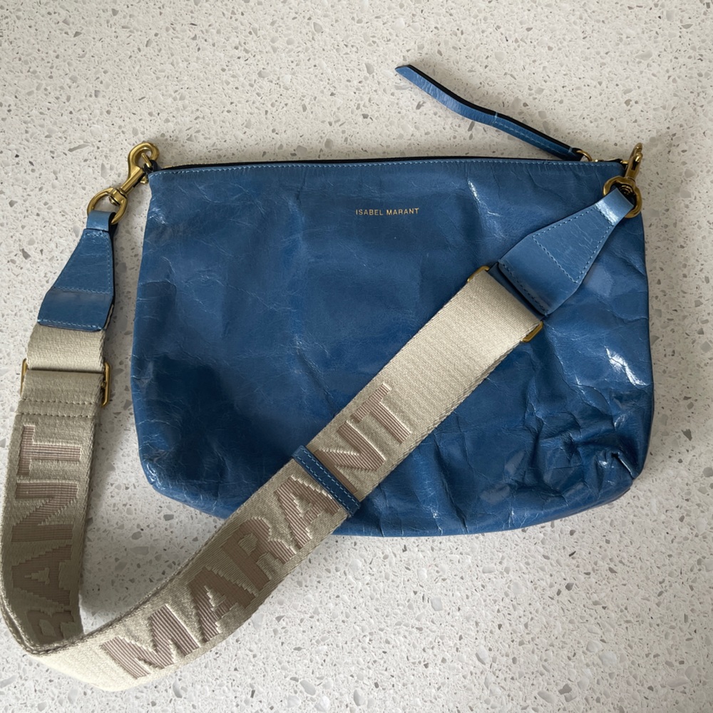Isabel Marant Nessah Zip Leather Crossbody Bag